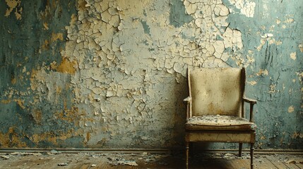 Abandoned furniture scene old room photography decaying environment close-up view urban exploration