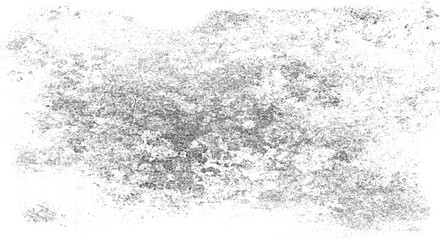 Monochrome texture composed of irregular graphic elements. Distressed uneven grunge background. Abstract vector illustration. Overlay for interesting effect and depth. Isolated on white background.
