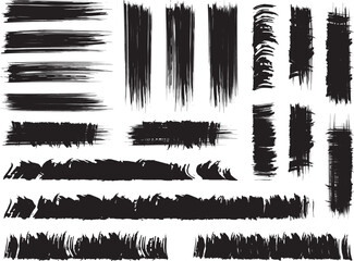 Black brush strock set 