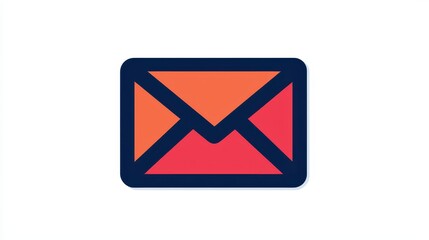 A vibrant email icon with an orange and pink gradient, symbolizing communication and digital messaging.
