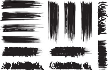 Black brush strock set 