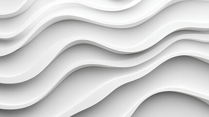 Fototapeta premium Stylish and modern minimalist seamless white wave texture pattern background with monochromatic color scheme. Abstract White Wave Forms background