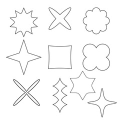 Obraz premium set of geometric element vector