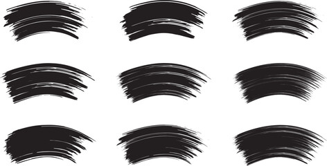Fototapeta premium Black brush strock set 