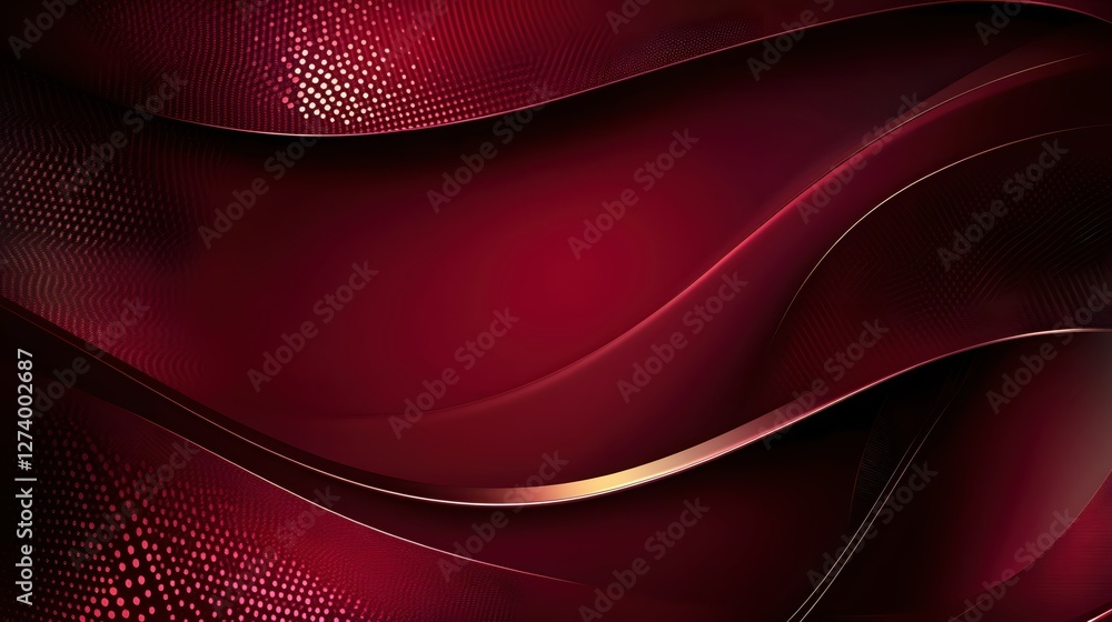 Aufkleber elegant crimson abstract background with flowing lines and subtle texture for modern design