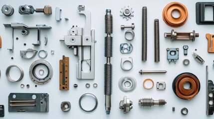 Obraz premium spare parts on a white background