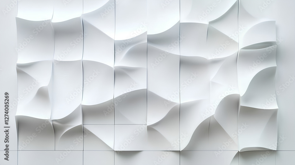 Poster white color technology concept geometric square background. square 3d modern abstract white backgrou
