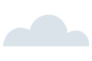 Rounded blue cloud with soft edges, symbolizing weather, technology, or abstract concepts. Ideal for forecast, communication, technology, data environment creativity minimal design. Flat color