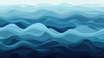 Fototapeta premium Abstract Blue Waves: Modern Background Texture