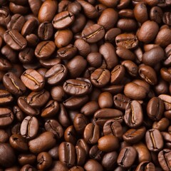 Fototapeta premium Roasted coffee beans background texture