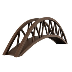 Obraz premium Modern arch bridge design urban landscape model digital art transparent background architectural concept
