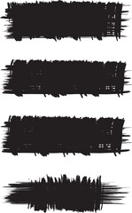 Black brush strock set 