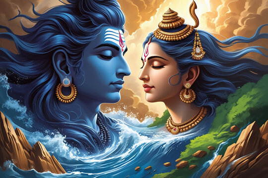 Lord Shiva and Parvati