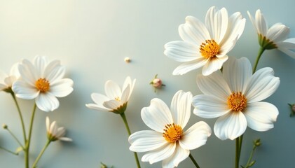 Fototapeta premium White flower texture with subtle shadows and highlights, flowers, detail, light