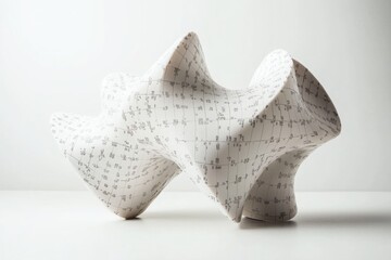 Abstract Mathematical Model on White Background