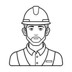 continuous single color full-body line drawing of a man