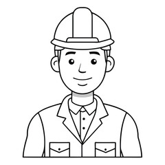 continuous single color full-body line drawing of a man