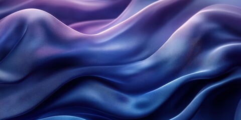 Obraz premium Flowing fabric drapes in shades of deep blue and purple creating a tranquil, dreamy atmosphere