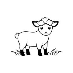 vector illustration of sheep