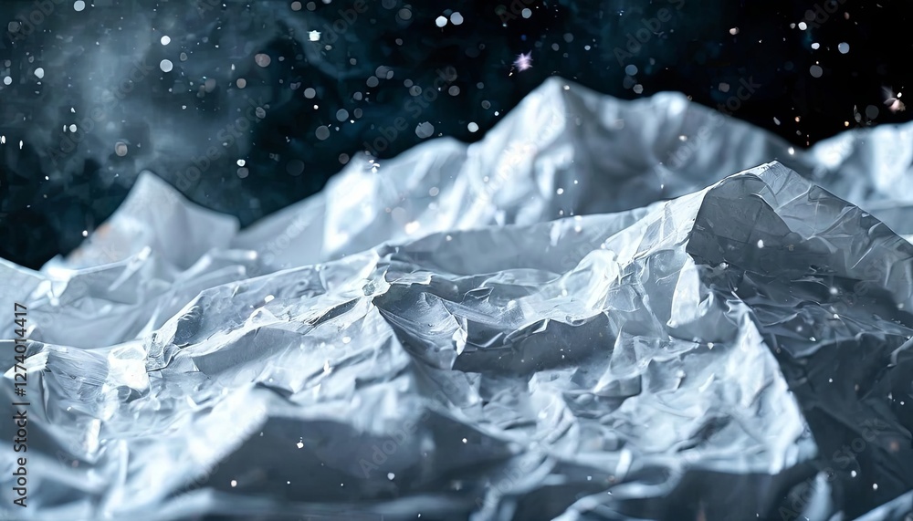 Aufkleber a mountain covered in snow and a sheet of paper