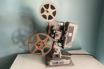 Old retro movie projector vintage	
