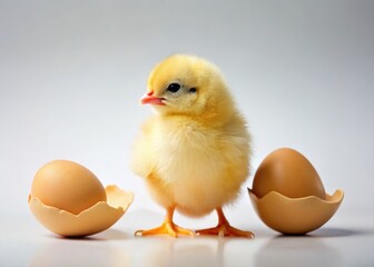 Minimalist photography captures a chick's journey: from egg to fledgling, a life cycle unfolds.