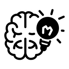 This Brainstorming icon is suitable for Business Motivation, Business Improvement, etc.