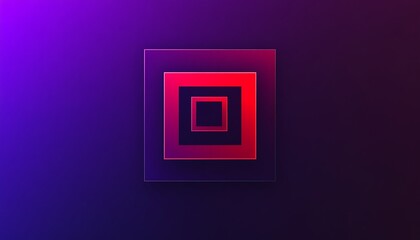 Modern minimalist abstract purple and red gradient background with two squares