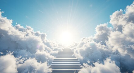 Christian Stairway to Heaven Hope and Faith in the Sky
