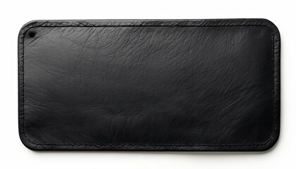Fototapeta premium A black leather wallet with a white background