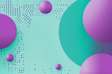 Modern minimalist abstract Purple and teal gradient background with circles and bubbles