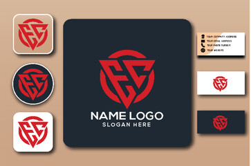 EC monogram logo concept