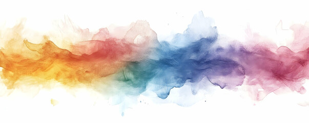Fototapeta premium Colorful smoke, abstract art, white background, design