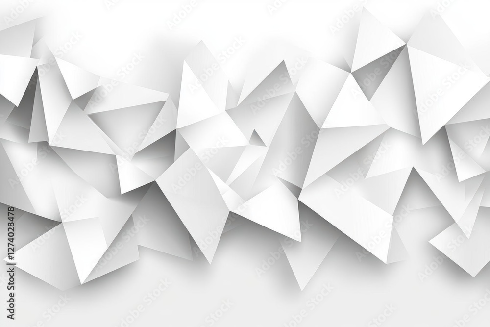 Poster white triangles create abstract design with geometric shapes and modern art theme.