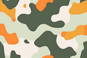 A seamless pattern with a digital illustration of small splashes in different colors