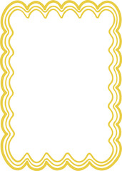 Wavy Rectangle Frame Hand Drawn Illustration Vector