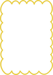 Wavy Rectangle Frame Hand Drawn Illustration Vector