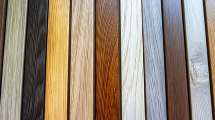Wood Grain Samples Show Variety of Colors and Textures, Woodworking and Interior Design