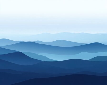 Blue mountain range landscape background