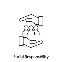 Social Responsbility Vector Icon Isolated on White Background, Sustainability Business Concept