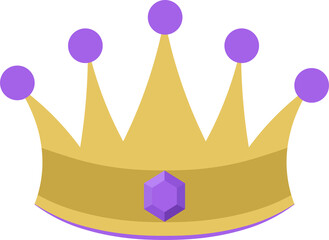 Gold Crown with purple jewels