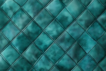 Fototapeta premium Teal background. diamond pattern. pattern background. diamond backdrop. quilting. Design for backdrop, decoration, Gift wrapping. Fabric, textile for jackets, furniture. quilt geometric wallpaper.bg