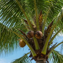 coconut tree on a white background