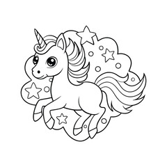 Unicorn coloring page