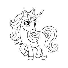 Unicorn coloring page