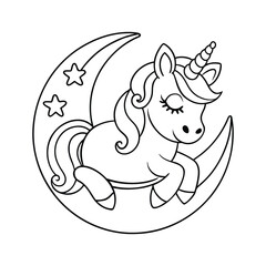 Unicorn coloring page