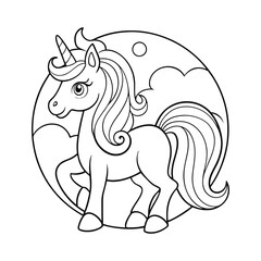 Unicorn coloring page