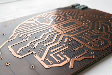 Copper Circuit Board Close-up