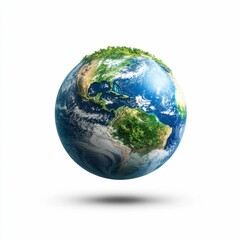 Fototapeta premium Earth with Greenery and Trees Representing Nature and Sustainability