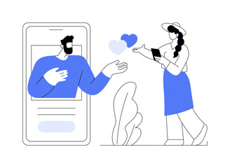 Making match isolated cartoon vector illustrations.